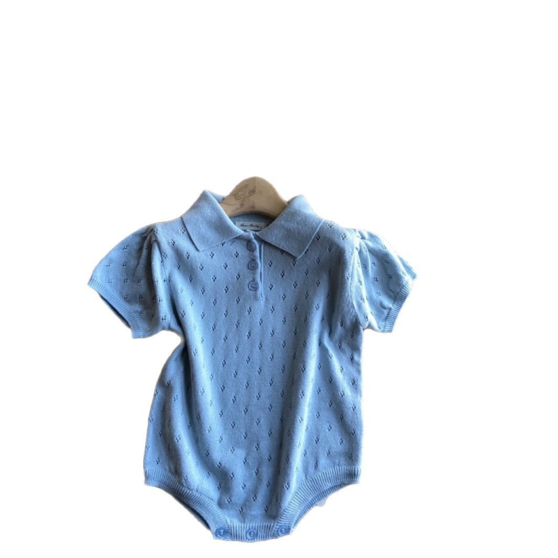 Гащеризон за бебета и деца - 100% памук, корейски стил, къс ръкав, унисекс, за деца 1–3 години