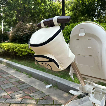 Закачваща чантичка за бебешка количка, голям капацитет, изкуствена кожа, универсална съвместимост