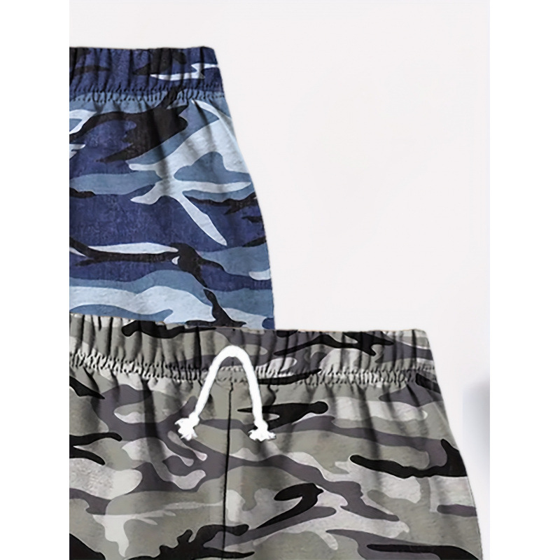 Детски камуфлажни джогър панталони с 3D дигитален принт, плат Vinylon с Tianzhu памук, дължина девет точки, без отвор на чатала, за деца над 8 г., есен 2025