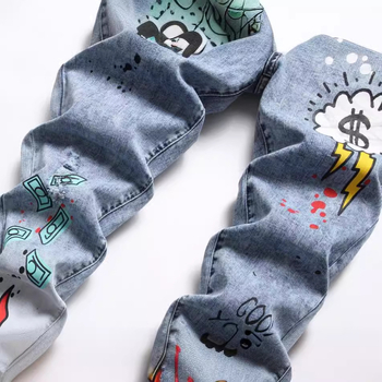 Джинси в стил Хип-хоп, патчворк разкъсан, тясна кройка, средна талия, памук 85%, ципова закопчалка, четири сезона