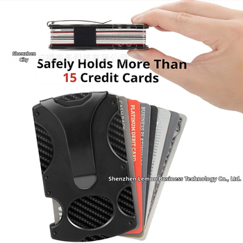 Taktikaline metallist rahakott RFID-kaitsega, kahekordne disain, mahutab 1–12 kaarti, CNC töötlemine