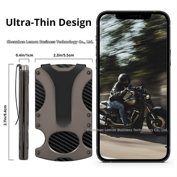 Taktikaline metallist rahakott RFID-kaitsega, kahekordne disain, mahutab 1–12 kaarti, CNC töötlemine