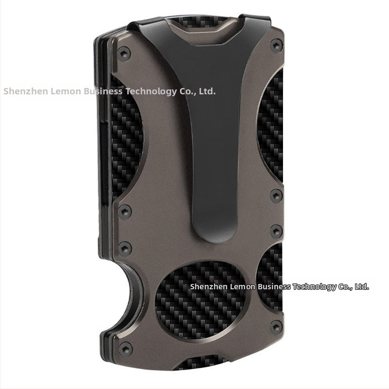 Taktikaline metallist rahakott RFID-kaitsega, kahekordne disain, mahutab 1–12 kaarti, CNC töötlemine