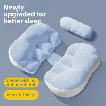 POE grūtnieču spilvens – divpusēja izmantošana sānu gulēšanai visos grūtniecības posmos; konfektes formas; pildījums poliestera šķiedra; minimālistisks stils