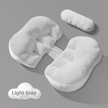 POE grūtnieču spilvens – divpusēja izmantošana sānu gulēšanai visos grūtniecības posmos; konfektes formas; pildījums poliestera šķiedra; minimālistisks stils