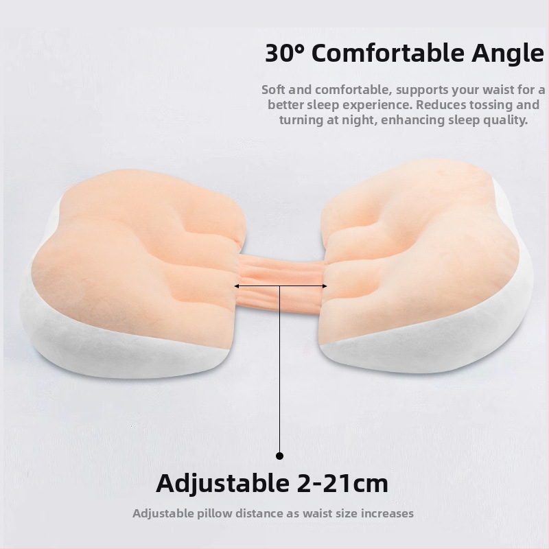 POE grūtnieču spilvens – divpusēja izmantošana sānu gulēšanai visos grūtniecības posmos; konfektes formas; pildījums poliestera šķiedra; minimālistisks stils