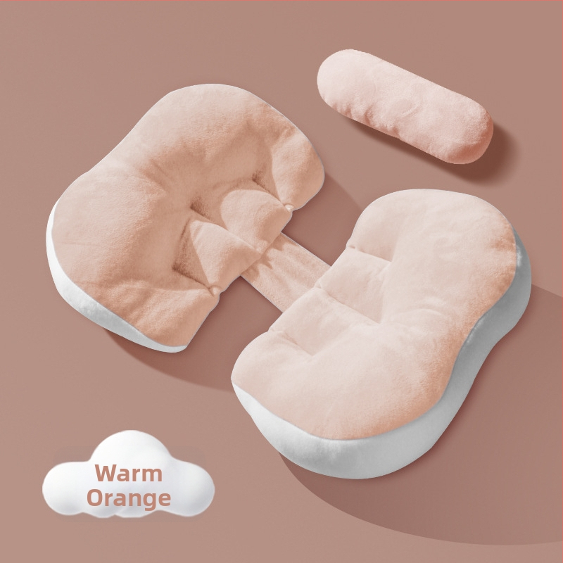 POE grūtnieču spilvens – divpusēja izmantošana sānu gulēšanai visos grūtniecības posmos; konfektes formas; pildījums poliestera šķiedra; minimālistisks stils