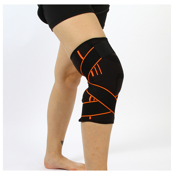 Спортни компресионни наколенки с регулируема лента (Материал: найлон, спандекс, латекс, коприна; Защитни части: коляно; Тегло: под 100 г; Категория: коленни подложки; Тип на спецификация: нормална)