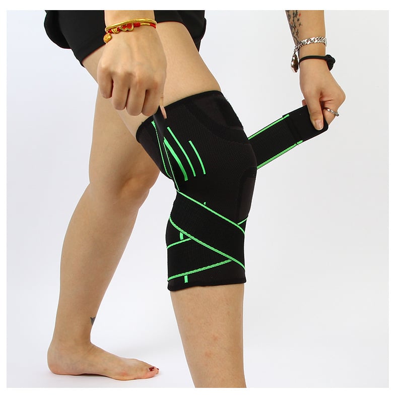 Спортни компресионни наколенки с регулируема лента (Материал: найлон, спандекс, латекс, коприна; Защитни части: коляно; Тегло: под 100 г; Категория: коленни подложки; Тип на спецификация: нормална)