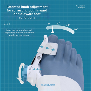 Techlove Hallux Valgus korrektor, mudel MX3Q, PU materjal, reguleeritav nupp
