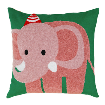 Възглавница с карикатурни животни и бродерия, калъф от памучна материя, пълнеж PP памук, с включено вътрешно ядро