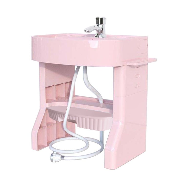 OUNINBEAR Детска стояща мивка за миене на ръце и лице с тренировка за миене на зъби — PP пластмаса; печат на лого; персонализиране; лицензиран частен етикет