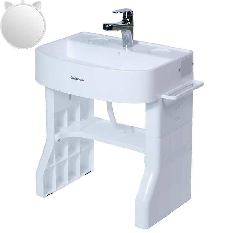 OUNINBEAR Детска стояща мивка за миене на ръце и лице с тренировка за миене на зъби — PP пластмаса; печат на лого; персонализиране; лицензиран частен етикет