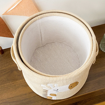 Платнен кош за пране и съхранение с карикатурен дизайн, модерен минималистичен стил, подходящ за дрехи, играчки и други вещи