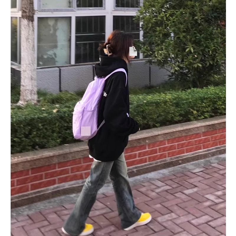 Naistele kapuutsiga kampsun, laia lõikega, keskmise pikkusega, Hiina puuvilla ja polüesteri segu (70-80%), jaapani/korea vaba stiil.