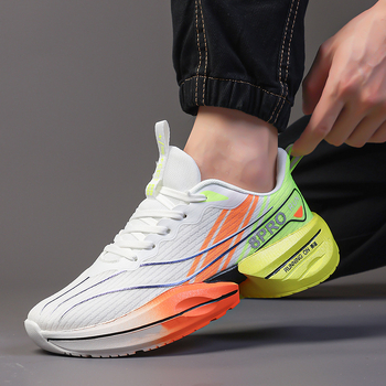 Férfi futócipő lélegző hálós felsőrésszel, könnyű, ütéscsillapítás, csúszásmentes talp Rubber+EVA+PU