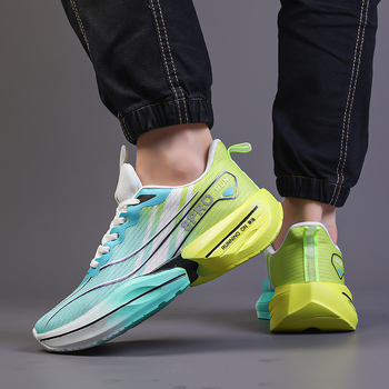 Férfi futócipő lélegző hálós felsőrésszel, könnyű, ütéscsillapítás, csúszásmentes talp Rubber+EVA+PU