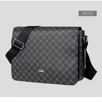 Meeste õlakott — linnaline lihtsus, PVC materjal, polüester vooder, geomeetriline muster, kaubamärk saro xi (Materjal: PVC; Vooder: Polüester; Muster: Geomeetriline; Kaubamärk: saro xi)