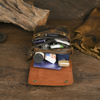 Meeste messenger-kott ehtsast nahast, esimese kihi veisnahast, pettuste kaitse, vooder polüester-puuvill