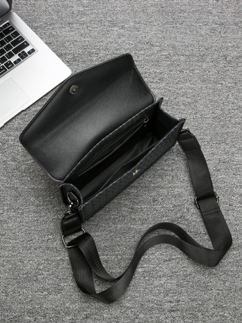 Meeste ristkott karbikujulise disainiga - PU materjal, geomeetriline muster, polüestervooder, LUMG