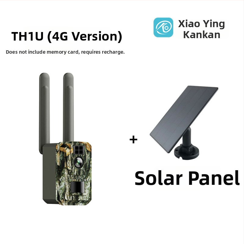 Cameră solară de exterior 4G cu 2K HD infraroșu, vizualizare nocturnă IR, obiectiv 14°, distanță IR 8–10 m, interval de temperatură -10–55°C