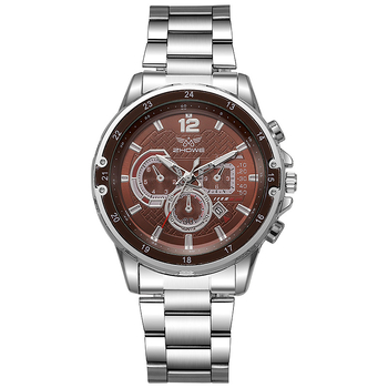 Мъжки кварцов часовник с движение z618, корпус от сплав, каишка от сплав, кръгъл циферблат, спирална корона