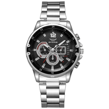 Мъжки кварцов часовник с движение z618, корпус от сплав, каишка от сплав, кръгъл циферблат, спирална корона