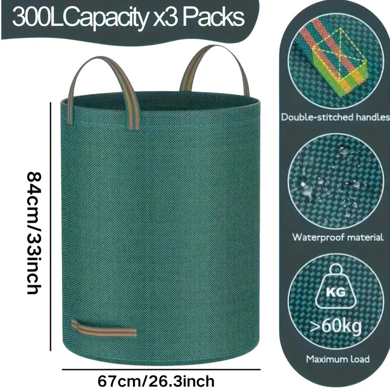 Събираща торба за листа CQ-01, цилиндрична, PP, сгъваема, за външни условия