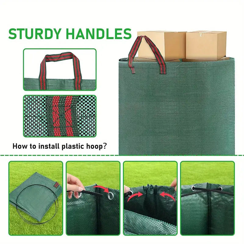 Събираща торба за листа CQ-01, цилиндрична, PP, сгъваема, за външни условия