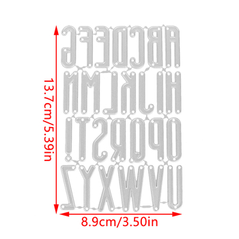 DC-2608 Нож за щамповане: букви A-Z, декоративен нож-форма, карбонова стомана, метал, модерен стил