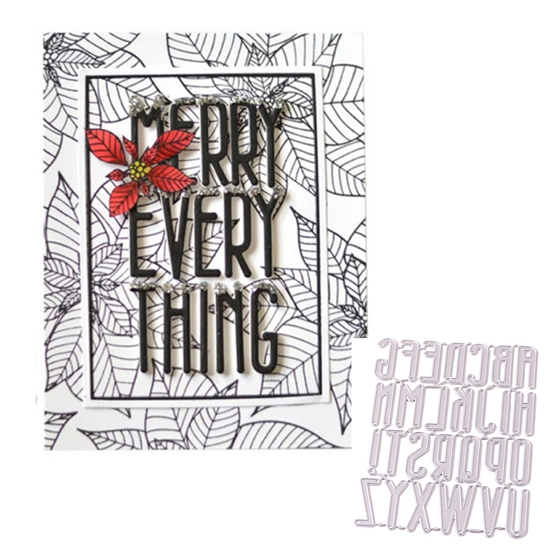 DC-2608 Нож за щамповане: букви A-Z, декоративен нож-форма, карбонова стомана, метал, модерен стил