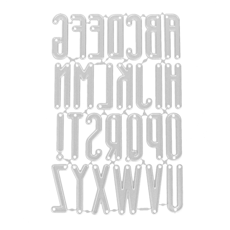 DC-2608 Нож за щамповане: букви A-Z, декоративен нож-форма, карбонова стомана, метал, модерен стил