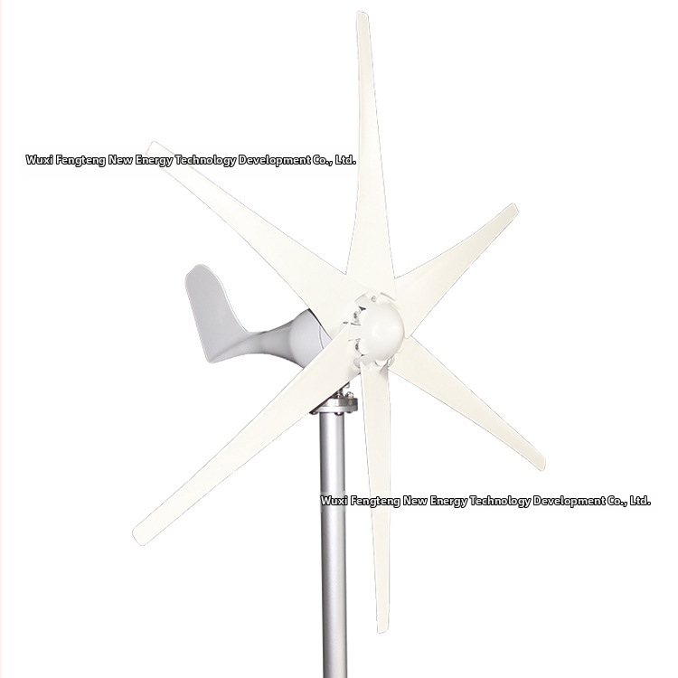 S5 tipo horizontaliosios ašies vėjo turbina, 300W, 6 mentelės, 12/24/48V, CE sertifikuota
