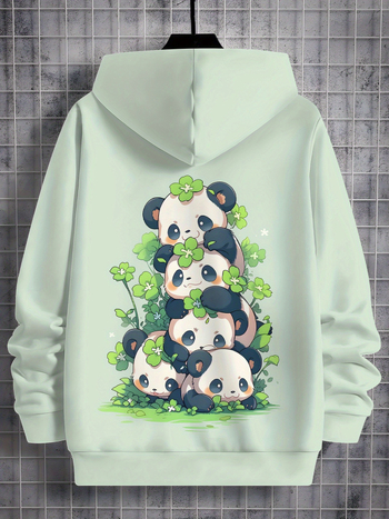 Детски суитшърт с качулка, 3D принт карикатура, полиестер 100%, дълъг ръкав, пуловер, за деца над 8 години