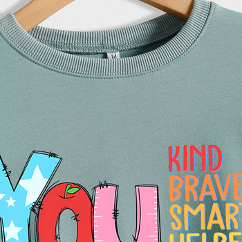 Hanorac dama din bumbac, croială lejeră, guler rotund, mâneci lungi, lungime medie, imprimeu, amestec bumbac-poliester