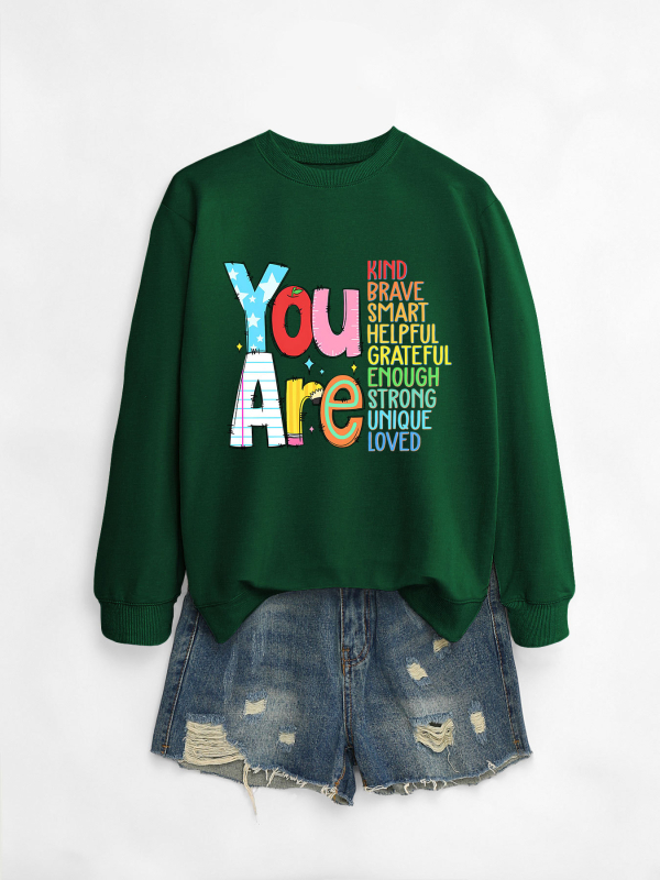 Hanorac dama din bumbac, croială lejeră, guler rotund, mâneci lungi, lungime medie, imprimeu, amestec bumbac-poliester