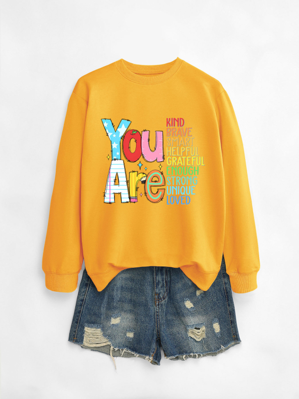 Hanorac dama din bumbac, croială lejeră, guler rotund, mâneci lungi, lungime medie, imprimeu, amestec bumbac-poliester