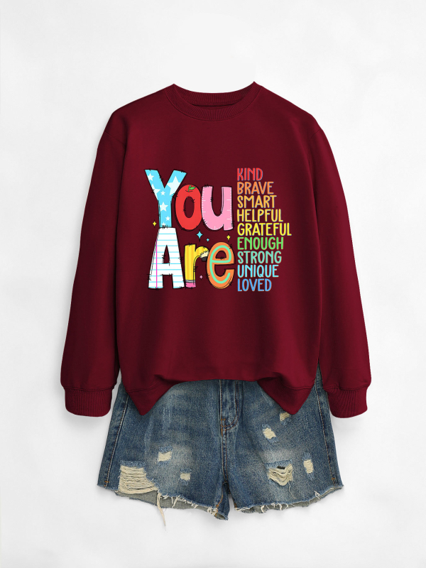 Hanorac dama din bumbac, croială lejeră, guler rotund, mâneci lungi, lungime medie, imprimeu, amestec bumbac-poliester