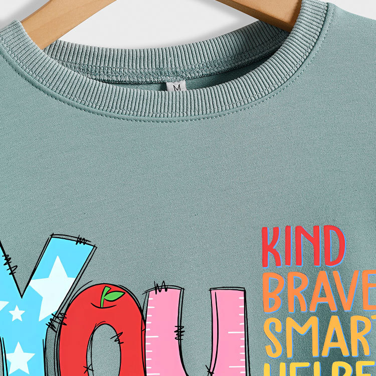 Hanorac dama din bumbac, croială lejeră, guler rotund, mâneci lungi, lungime medie, imprimeu, amestec bumbac-poliester