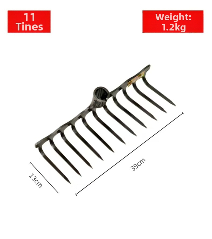 Täielikult terasest, kõvenenud, integreeritud lame harja mulla lahtiharimiseks