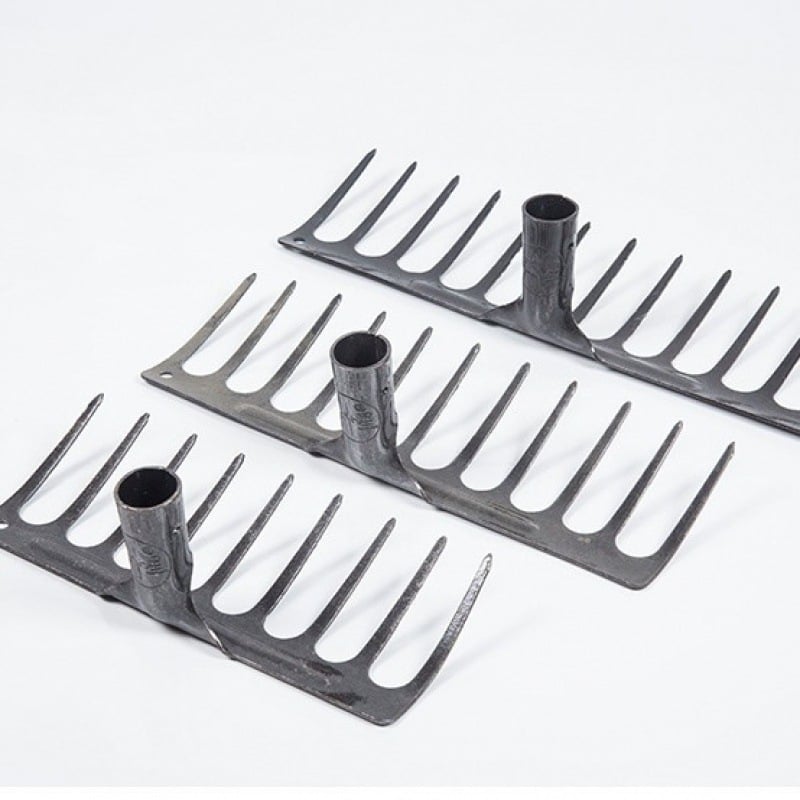 Цялостно стоманено закалено плоско гребло с интегрирана конструкция за разрохване на почвата