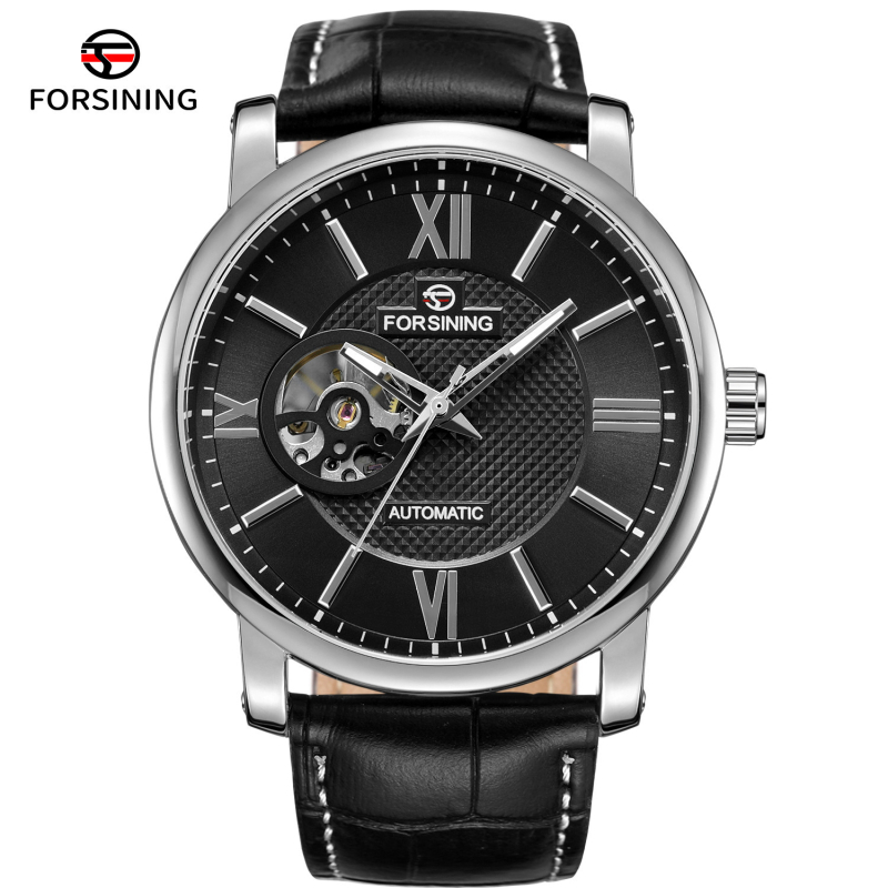 FORSINING автоматичен механичен часовник с турбийон, светещ, водоустойчив, корпус от сплав