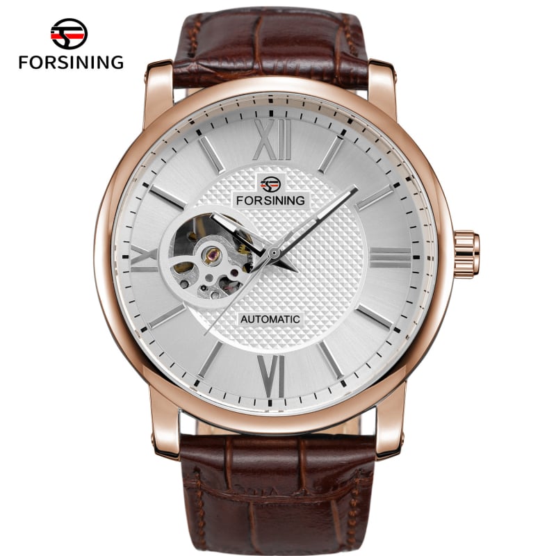 FORSINING автоматичен механичен часовник с турбийон, светещ, водоустойчив, корпус от сплав