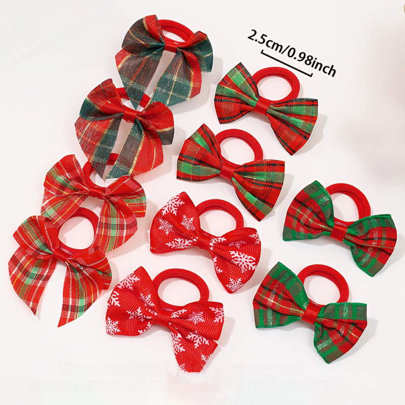 Детски коледен аксесоар за коса: лента с панделка и клип, ръчна изработка, полиестер, оригинален дизайн, висока еластичност, марка Filmore, произход Yiwu