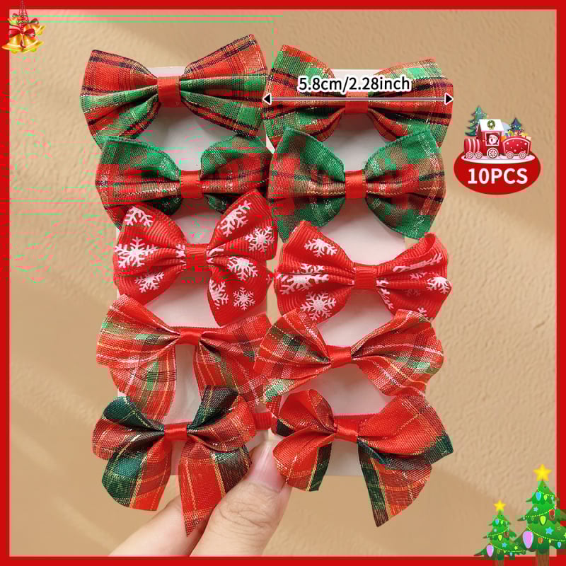 Детски коледен аксесоар за коса: лента с панделка и клип, ръчна изработка, полиестер, оригинален дизайн, висока еластичност, марка Filmore, произход Yiwu
