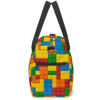 Чанта за пътуване с капацитет под 20 л, полиестер, геометричен принт, разширяем капацитет, унисекс, за пътуване за отдих