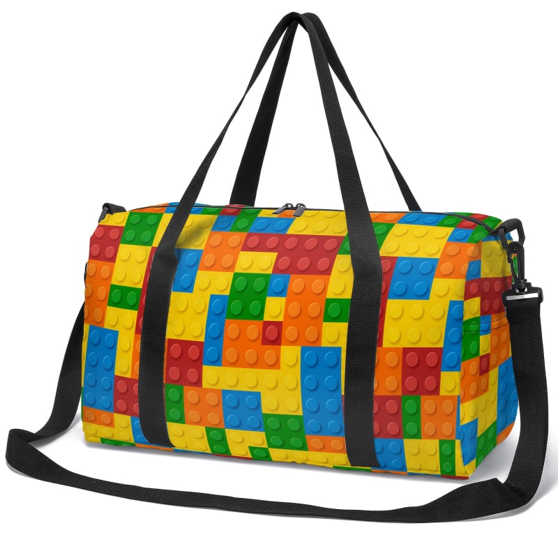 Чанта за пътуване с капацитет под 20 л, полиестер, геометричен принт, разширяем капацитет, унисекс, за пътуване за отдих