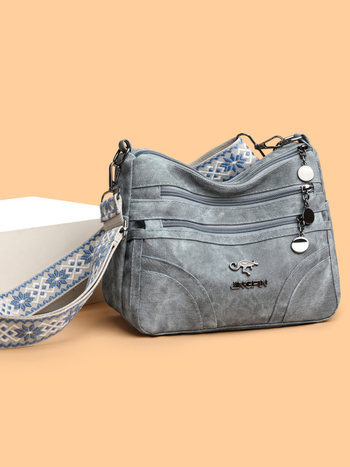 Õlakott PU materjalist, linnaline lihtne stiil, horisontaalne ruudu kujuline, tõmblukuga sulgemine, sisemine tõmblukk tasku