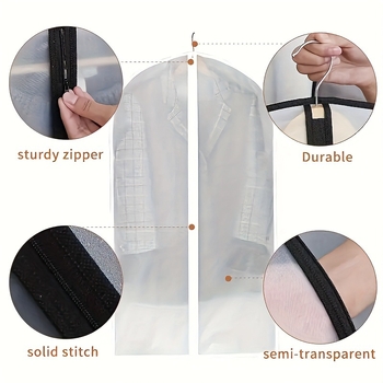 Чанта за прах за дрехи, PEVA материал, прост и модерен стил, прахо- и влагозащитна за гардероб