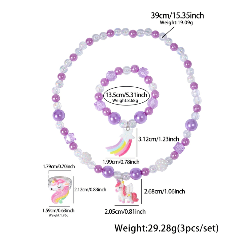 Комплект колие и гривна от мъниста с Vgold материал, реално позлатяване, низ от перли, U-образна форма